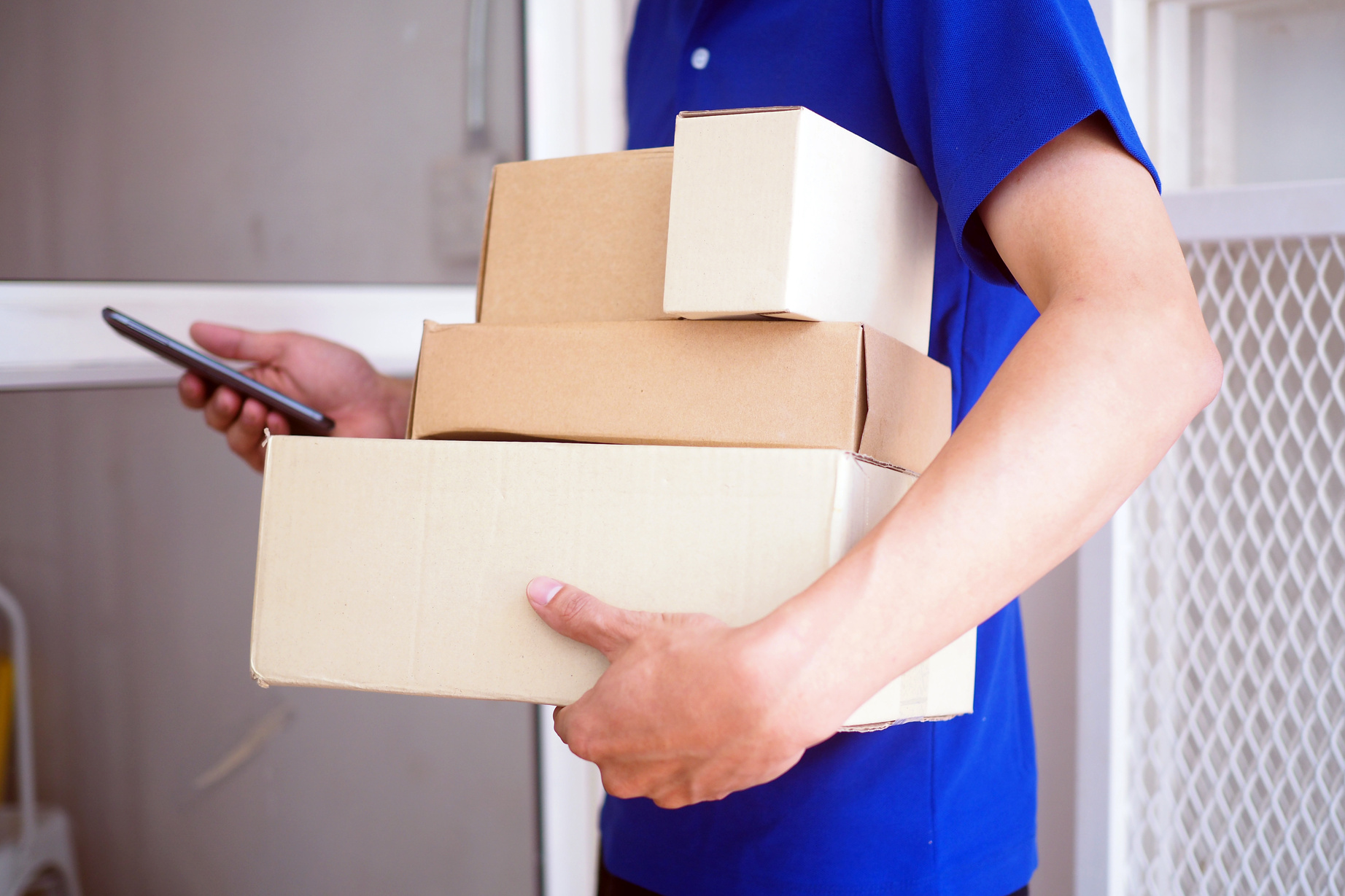 Person Delivering Packages